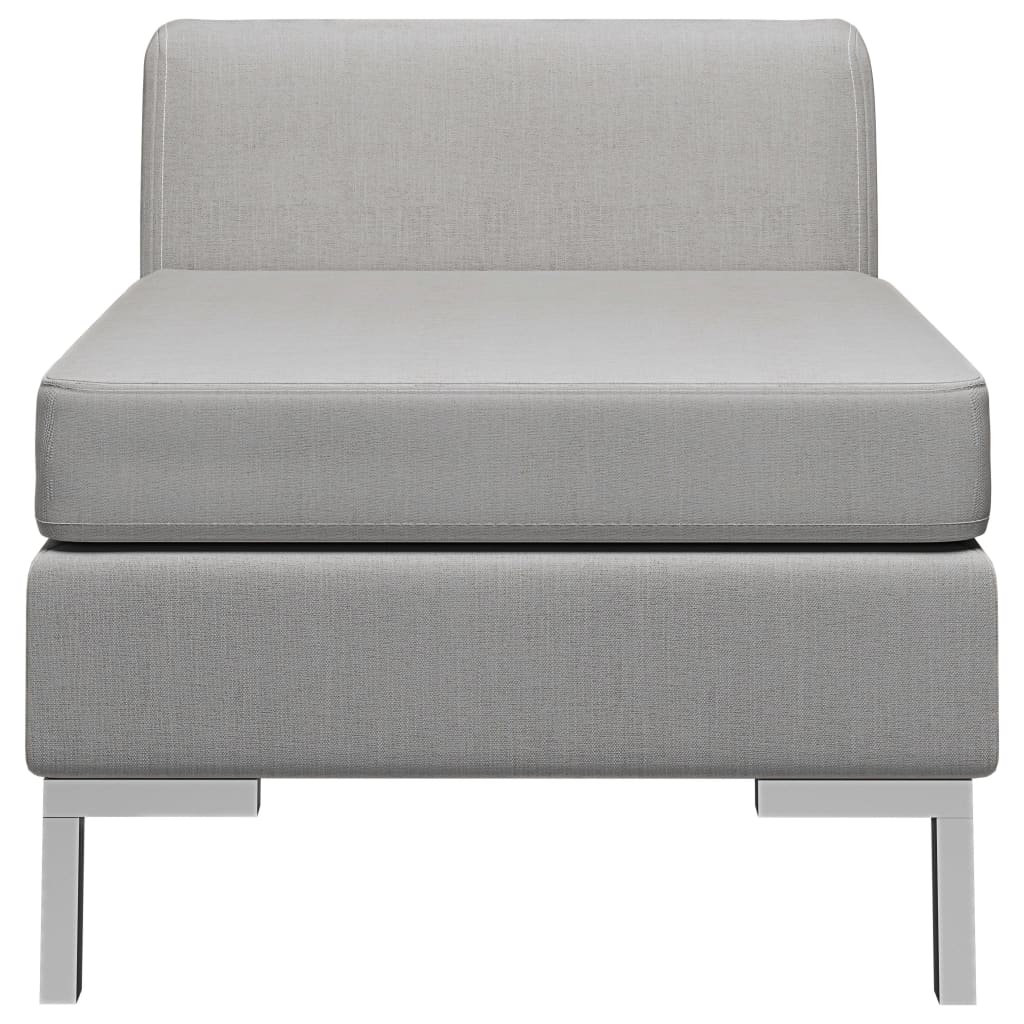 vidaXL midtermodul til sofa med hynde stof lysegrå