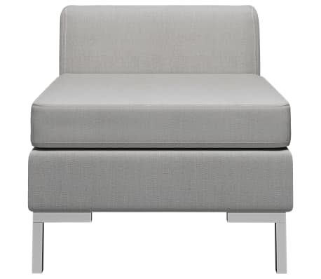 vidaXL Canapé central sectionnel avec coussin Tissu Gris clair