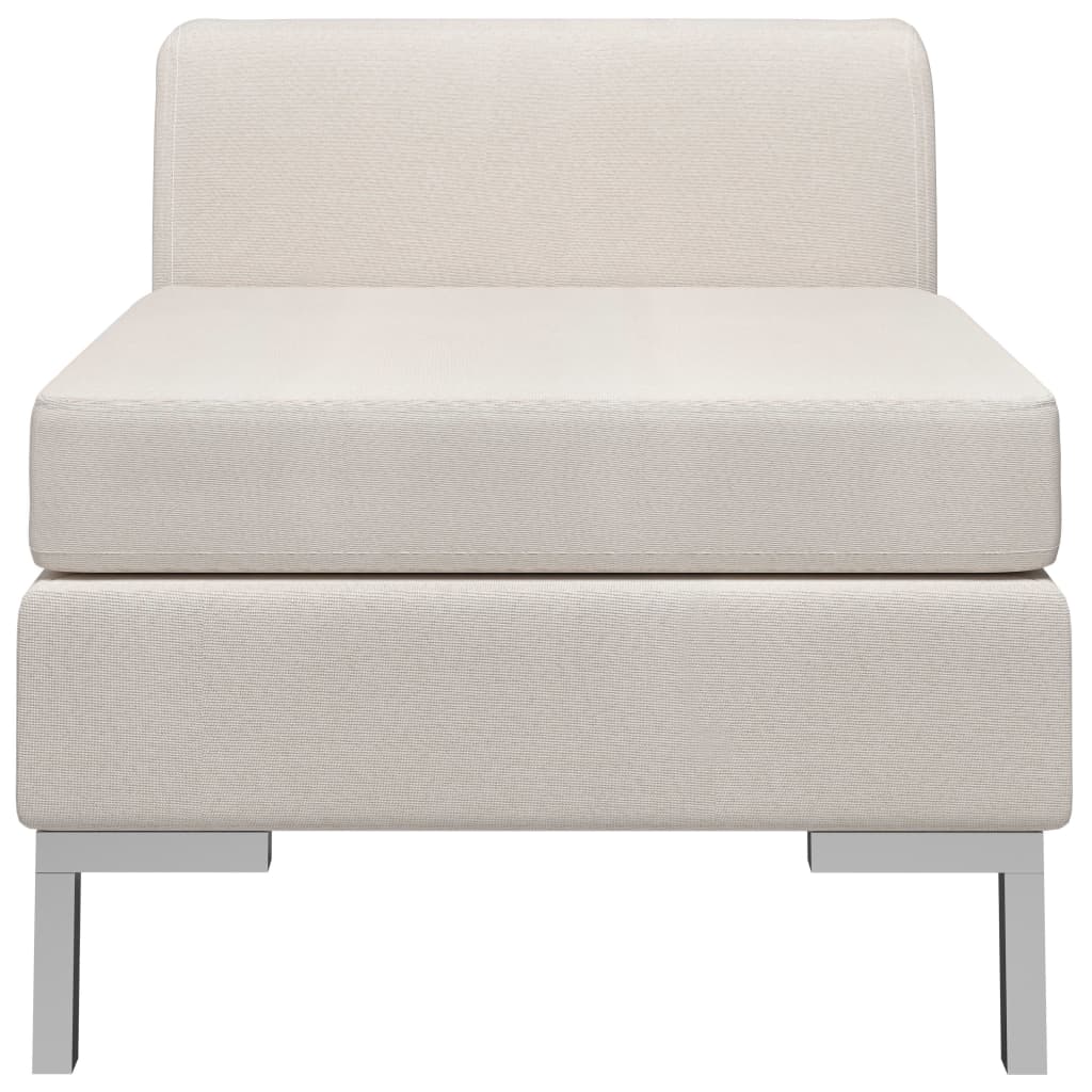 Thumbnail - vidaXL Mittelsofa Modular mit Auflage Stoff Cremeweiß
