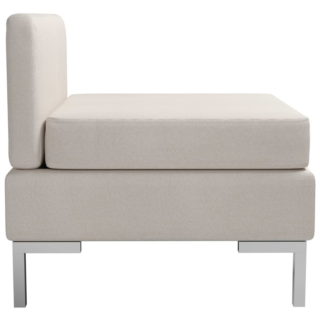 Thumbnail - vidaXL Mittelsofa Modular mit Auflage Stoff Cremeweiß