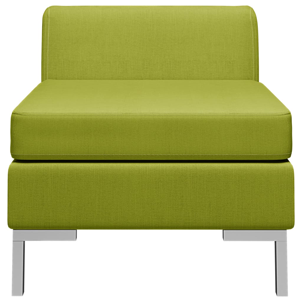 vidaXL midtersektion til sofa med hynde stof grøn
