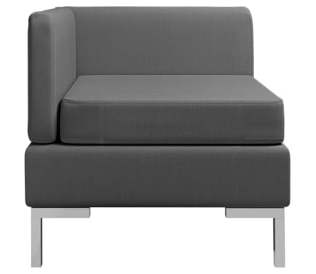 vidaXL Ecksofa Modular mit Auflage Stoff Dunkelgrau