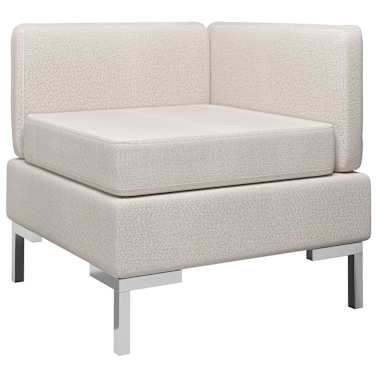 vidaXL Panca con Cuscino Imbottito Tessuto Legno Grigio Chiaro Panchina Arredo