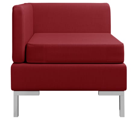 vidaXL Canapea de colț modulară cu pernă, roșu vin, material textil