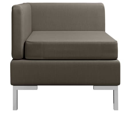 vidaXL Ecksofa Modular mit Auflage Stoff Taupe