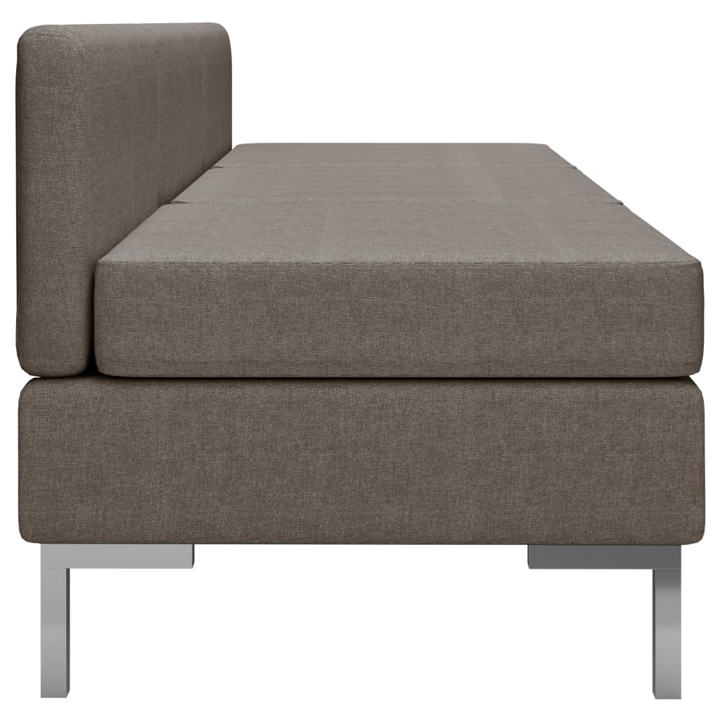 

vidaXL Middenbanken 3 st met kussens sectioneel stof taupe