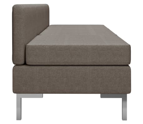 vidaXL Modulinės vidurinės sofos su pagalvėmis, 3vnt., taupe, audinys