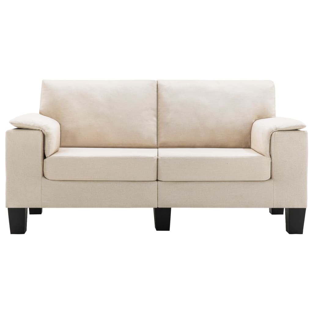 vidaXL 2-personers sofa stof cremefarvet