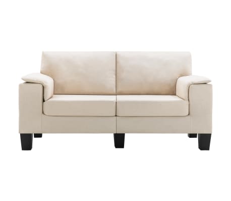 vidaXL 2-personers sofa stof cremefarvet