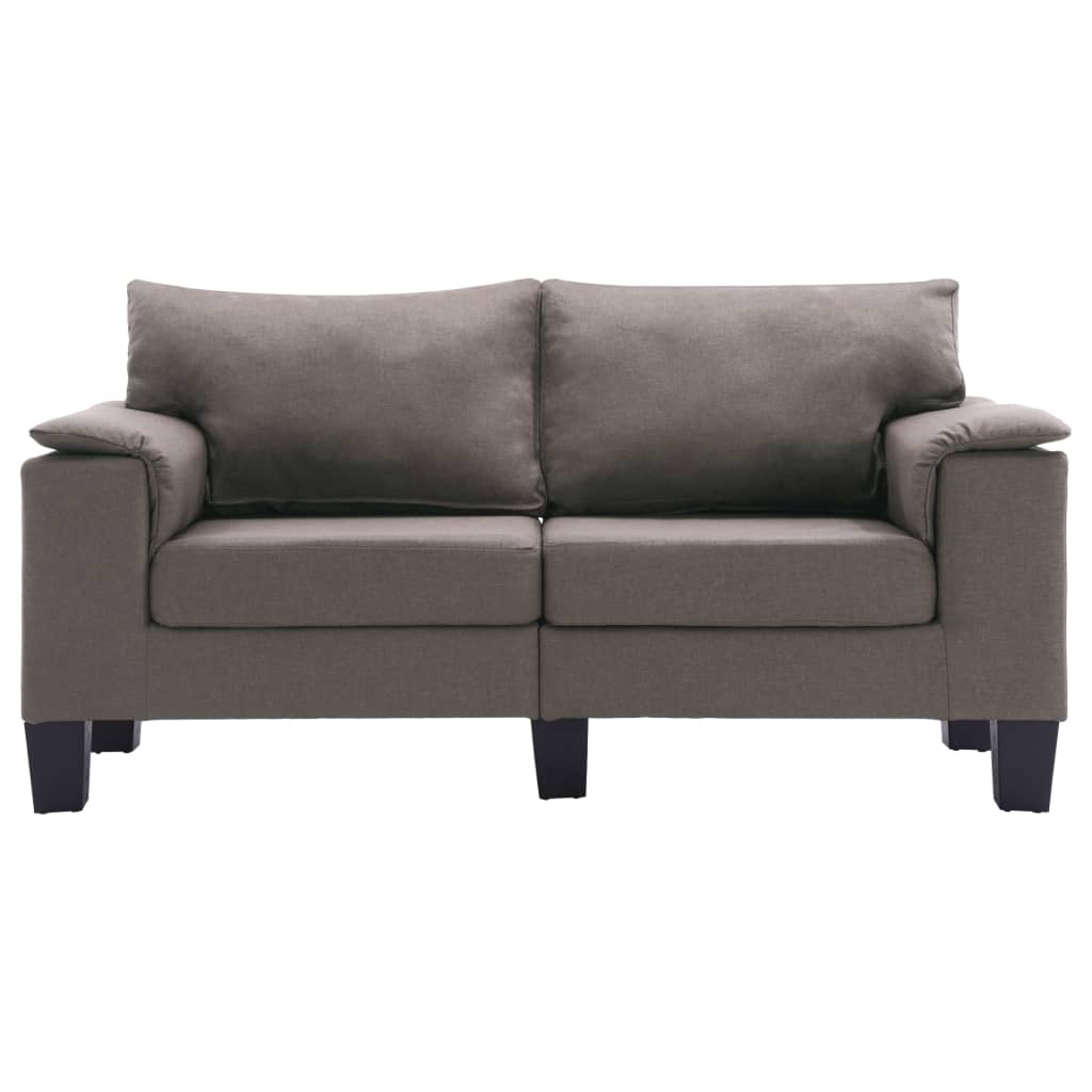 vidaXL 2-Sitzer-Sofa Taupe Stoff