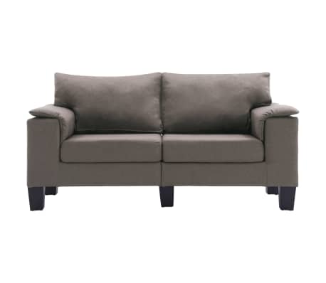 vidaXL 2-Sitzer-Sofa Taupe Stoff