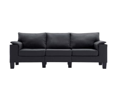 vidaXL 3-osobowa sofa, ciemnoszara, tapicerowana tkaniną