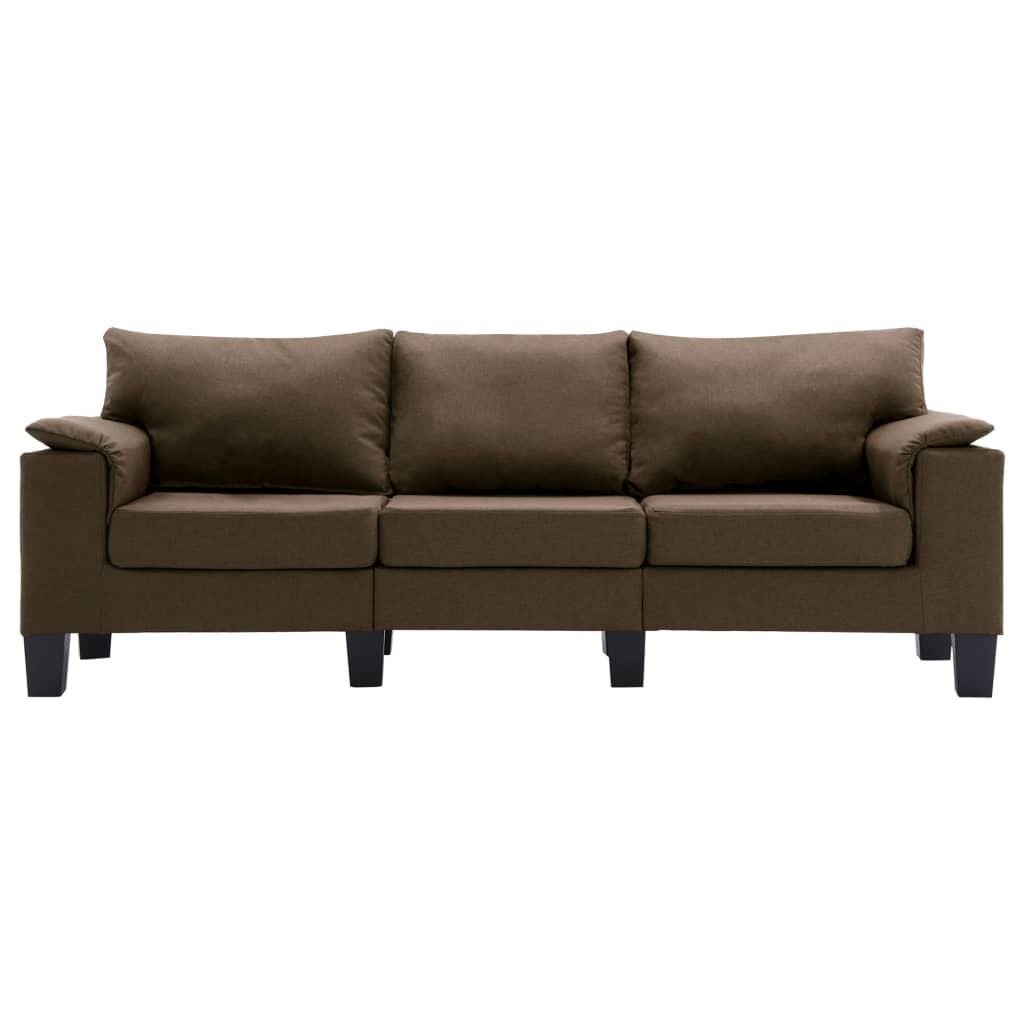 vidaXL 3-personers sofa stof brun