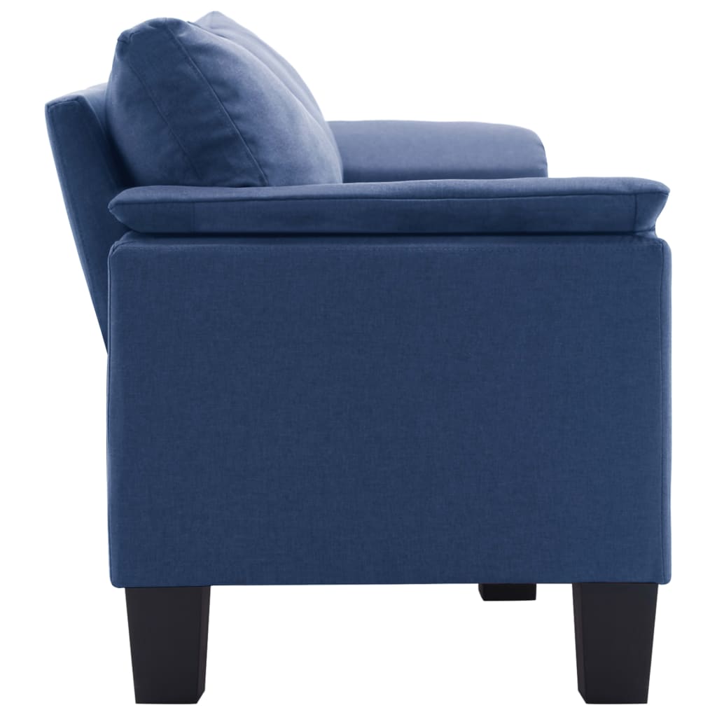 Trivietė sofa, mėlynos spalvos, audinys | Stepinfit
