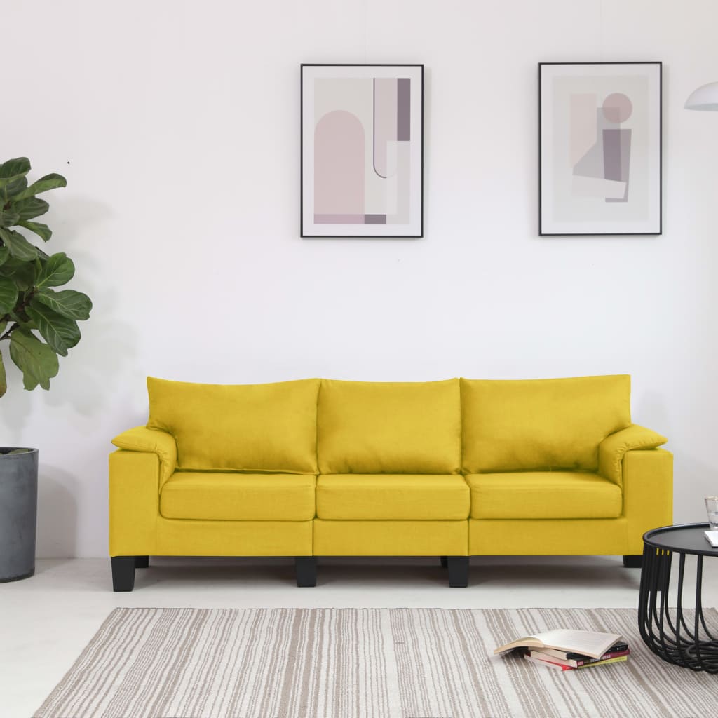 3-Sitzer-Sofa Gelb Stoff kaufen