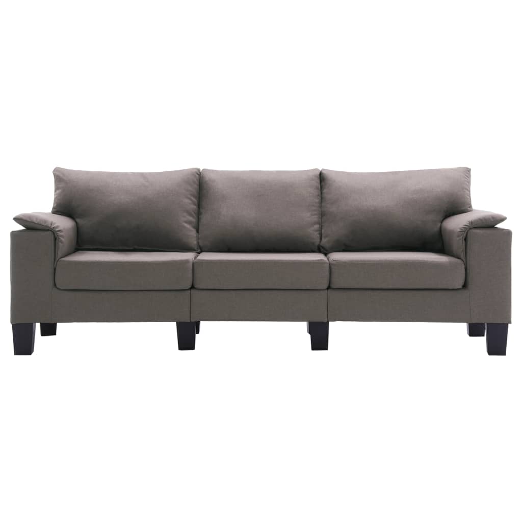 vidaXL 3-Sitzer-Sofa Taupe Stoff