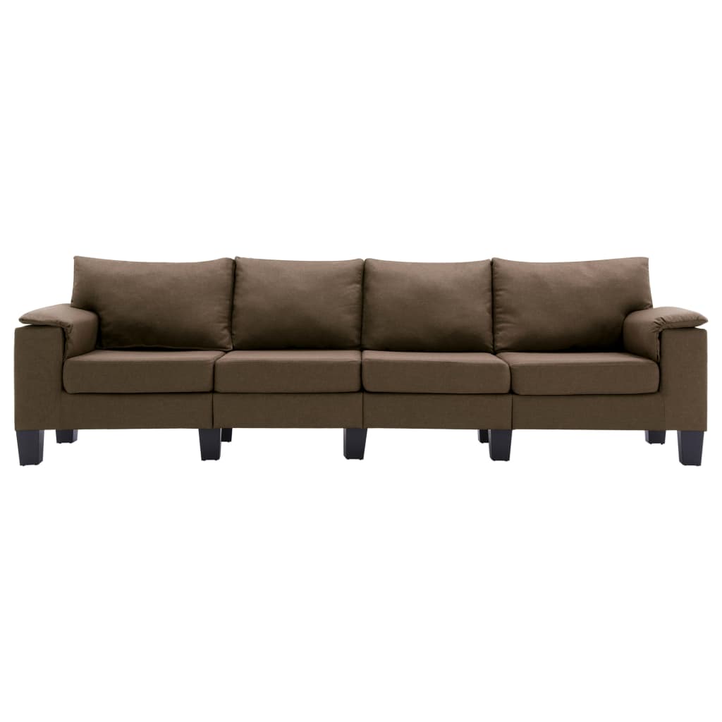 vidaXL 4-osobowa sofa, brązowa, tapicerowana tkaniną