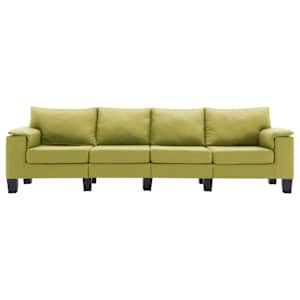 vidaXL Sof&aacute; de 4 lugares em tecido verde