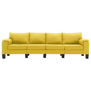 4místná pohovka žlutá textil - obrázek 3