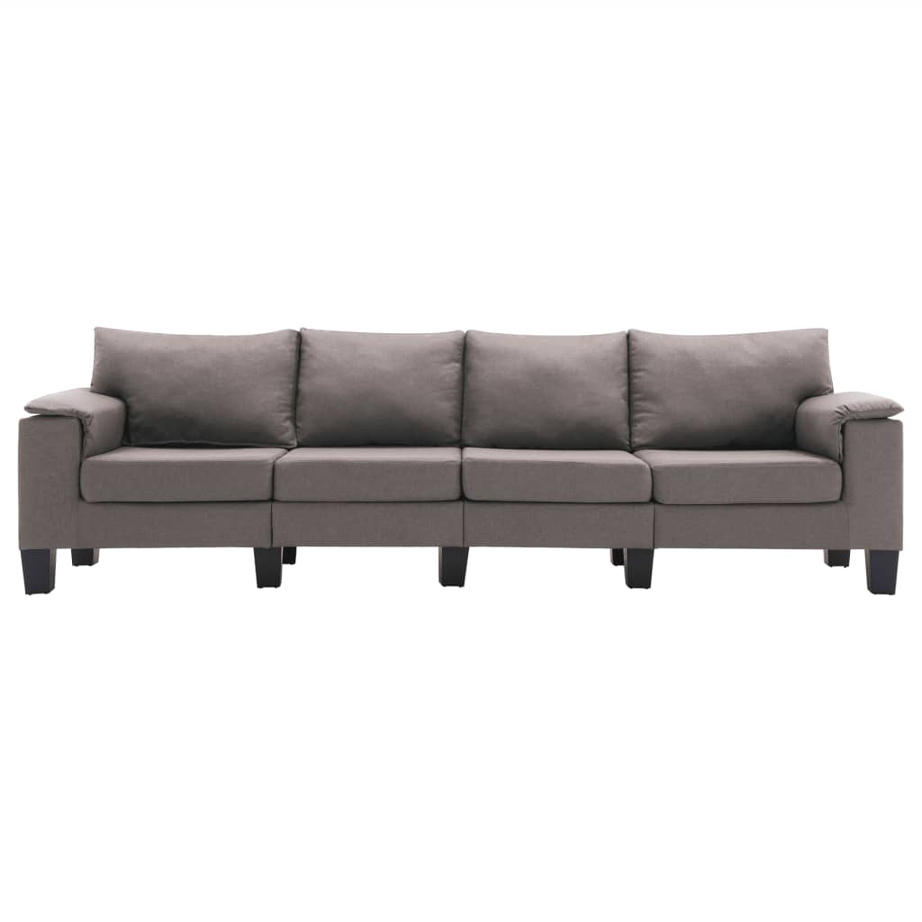 vidaXL 4-personers sofa stof gråbrun