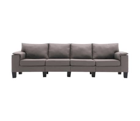 vidaXL 4-personers sofa stof gråbrun