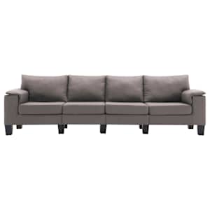 vidaXL Keturvietė sofa, taupe spalvos, audinys