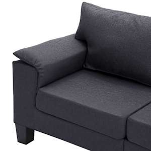 5místná pohovka tmavě šedá textil - obrázek 6