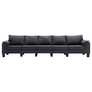 vidaXL Penkiavietė sofa, tamsiai pilkos spalvos, audinys