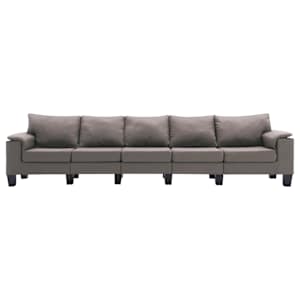 vidaXL 5-osobowa sofa, taupe, tapicerowana tkaniną