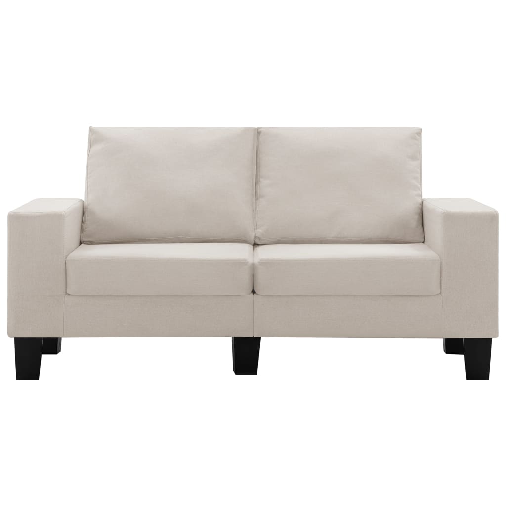 vidaXL 2-personers sofa stof cremefarvet