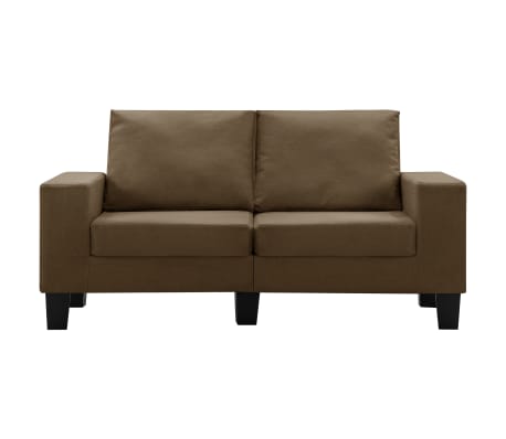 vidaXL 2-personers sofa stof brun