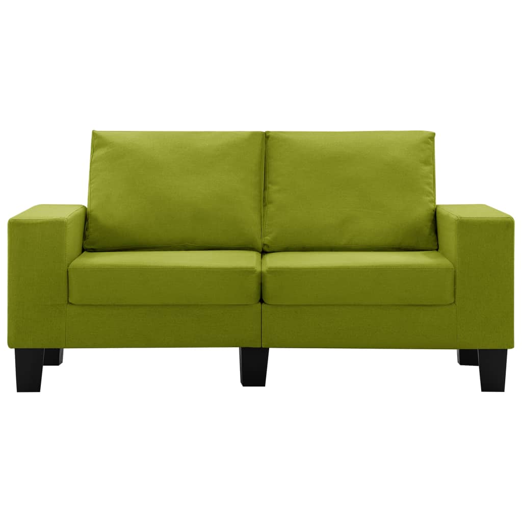 vidaXL Canapea cu 2 locuri, verde, material textil