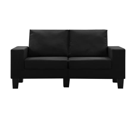 vidaXL 2-Sitzer-Sofa Schwarz Stoff