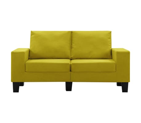 vidaXL 2-personers sofa stof gul