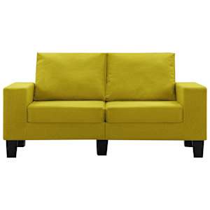 2místná pohovka žlutá textil - obrázek 3