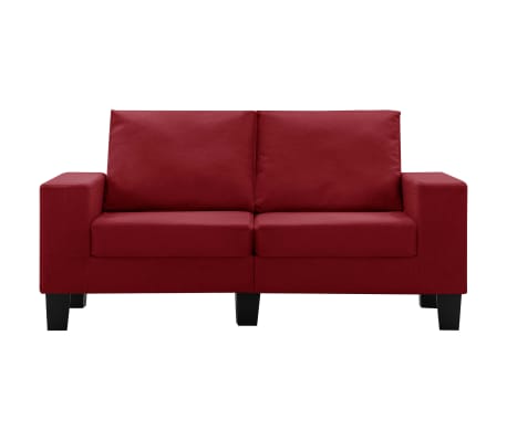vidaXL 2-personers sofa stof vinrød