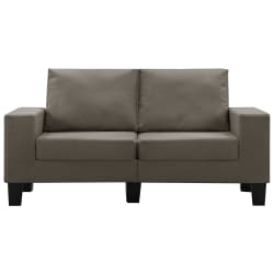 vidaXL Sofa Taupe 2-Sitzer Stoff