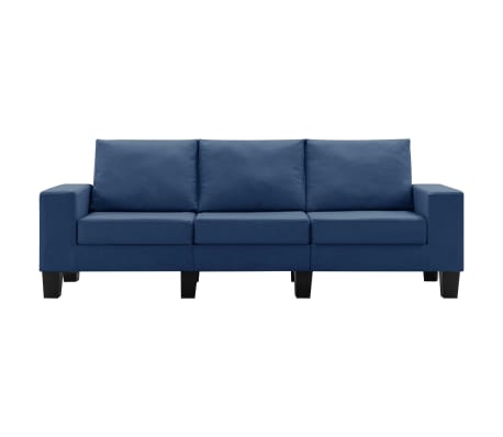 vidaXL 3-osobowa sofa, niebieska, tapicerowana tkaniną