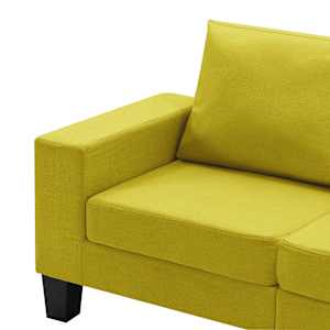 3místná pohovka žlutá textil - obrázek 6