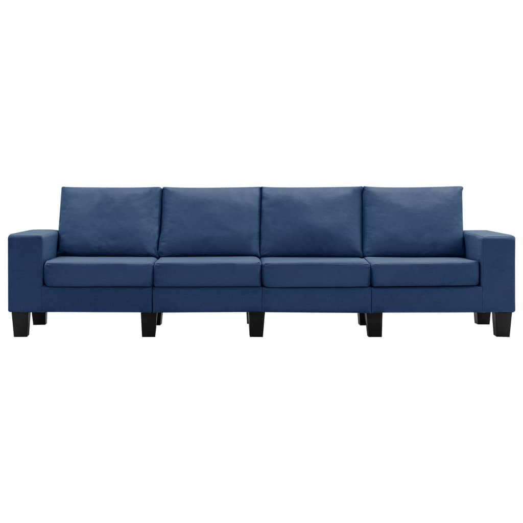 vidaXL 4-personers sofa stof blå