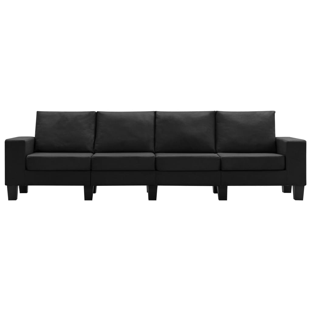 vidaXL 4-personers sofa stof sort