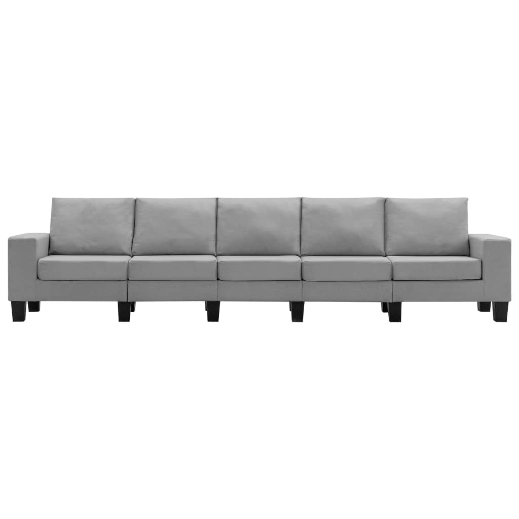 vidaXL 5-personers sofa stof lysegrå