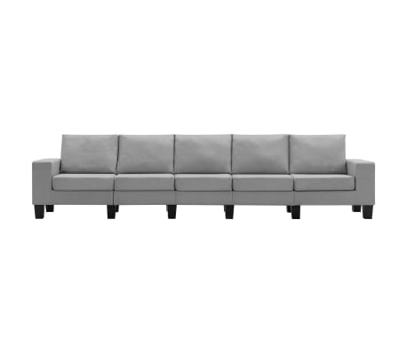 vidaXL Penkiavietė sofa, šviesiai pilkos spalvos, audinys