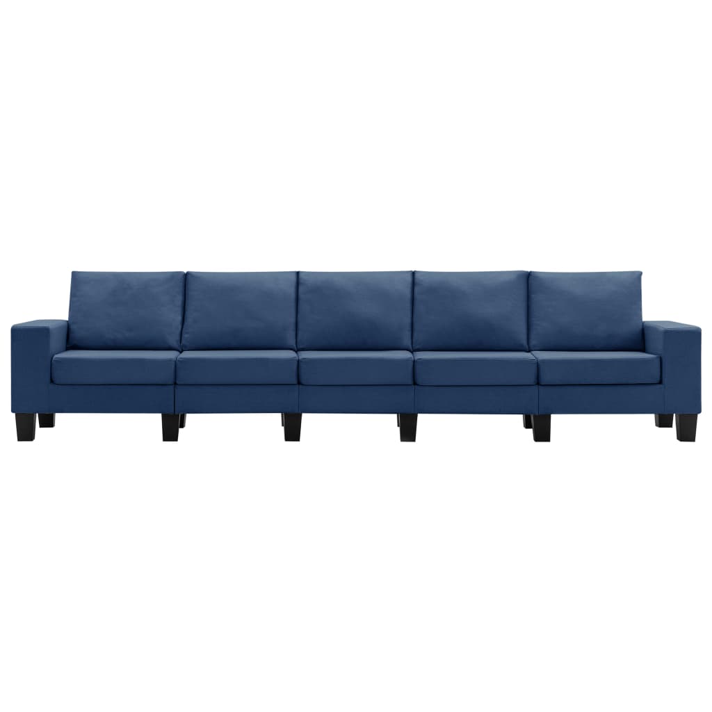 Thumbnail - vidaXL 5-Sitzer-Sofa Blau Stoff