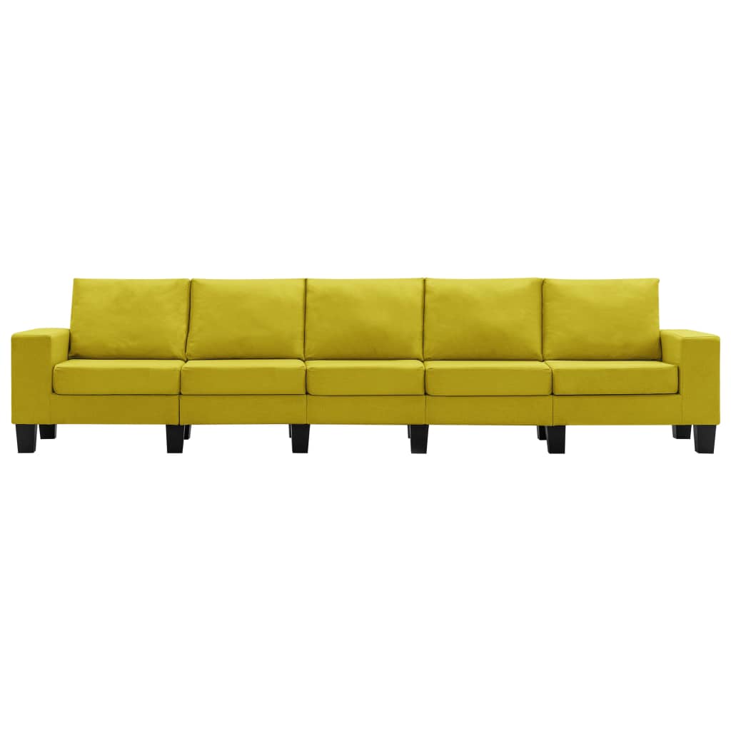 vidaXL 5-Sitzer-Sofa Gelb Stoff