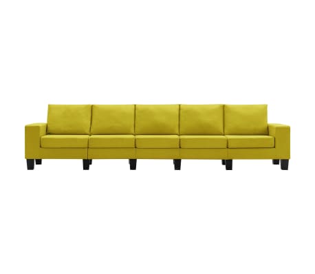 vidaXL 5-Sitzer-Sofa Gelb Stoff