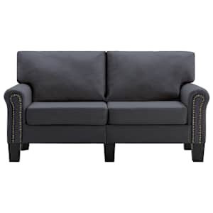 vidaXL 2-Sitzer-Sofa Dunkelgrau Stoff