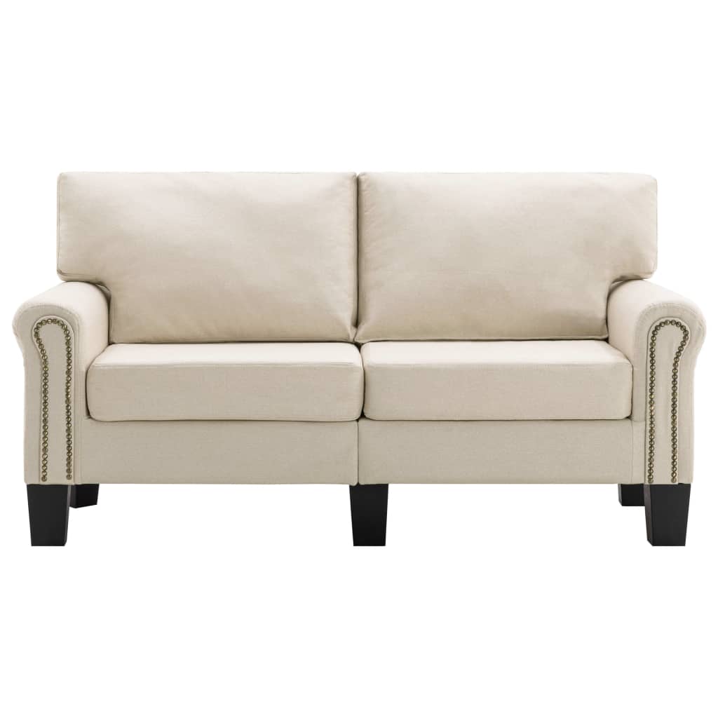 vidaXL 2-Seater Sofa Cream Fabric