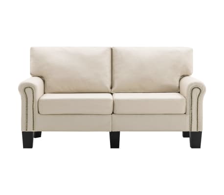 vidaXL 2-Sitzer-Sofa Creme Stoff