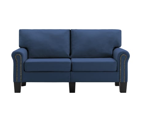 vidaXL 2-personers sofa stof blå